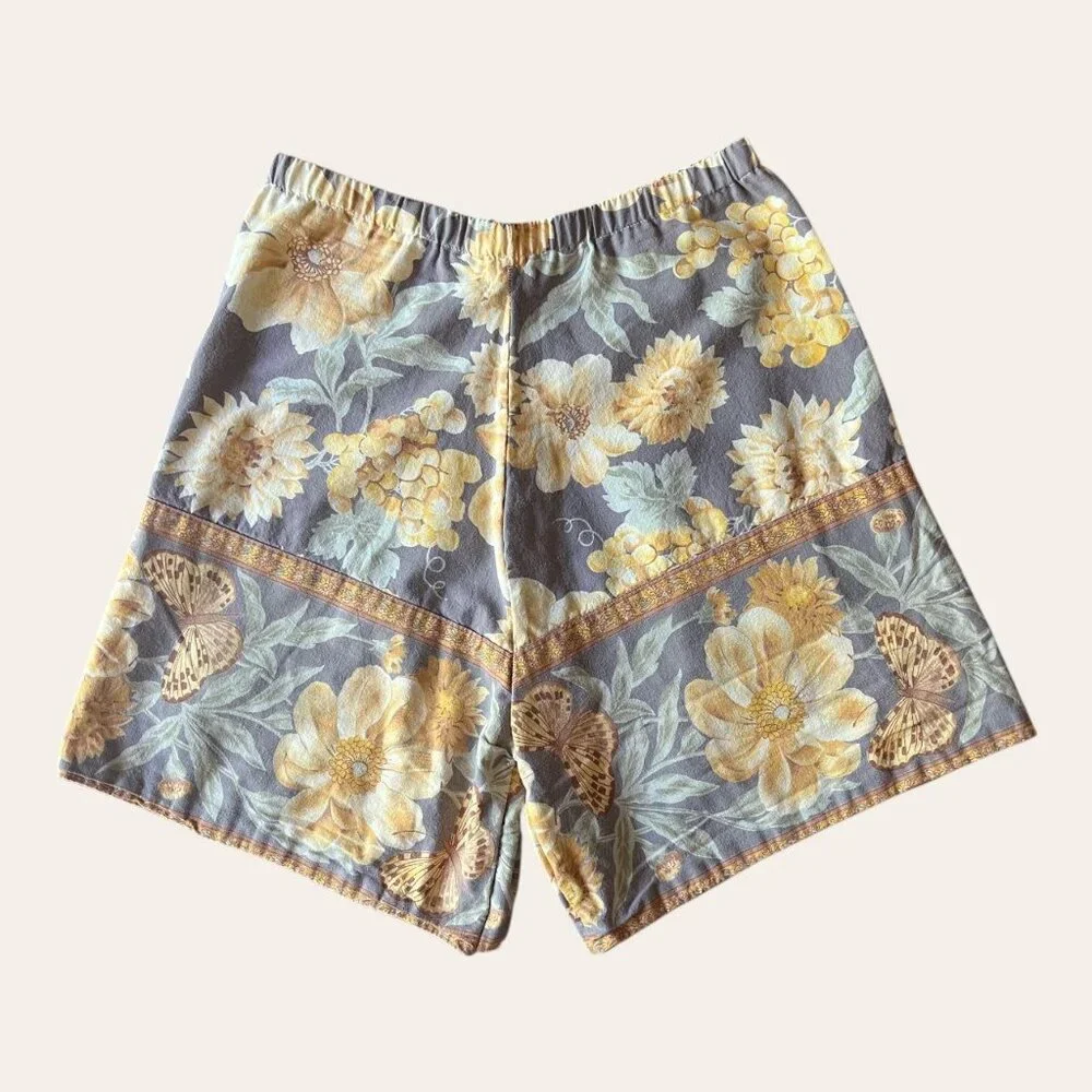 Handmade high waisted vintage grandma floral shorts XXS/XS - Picture 2 of 5